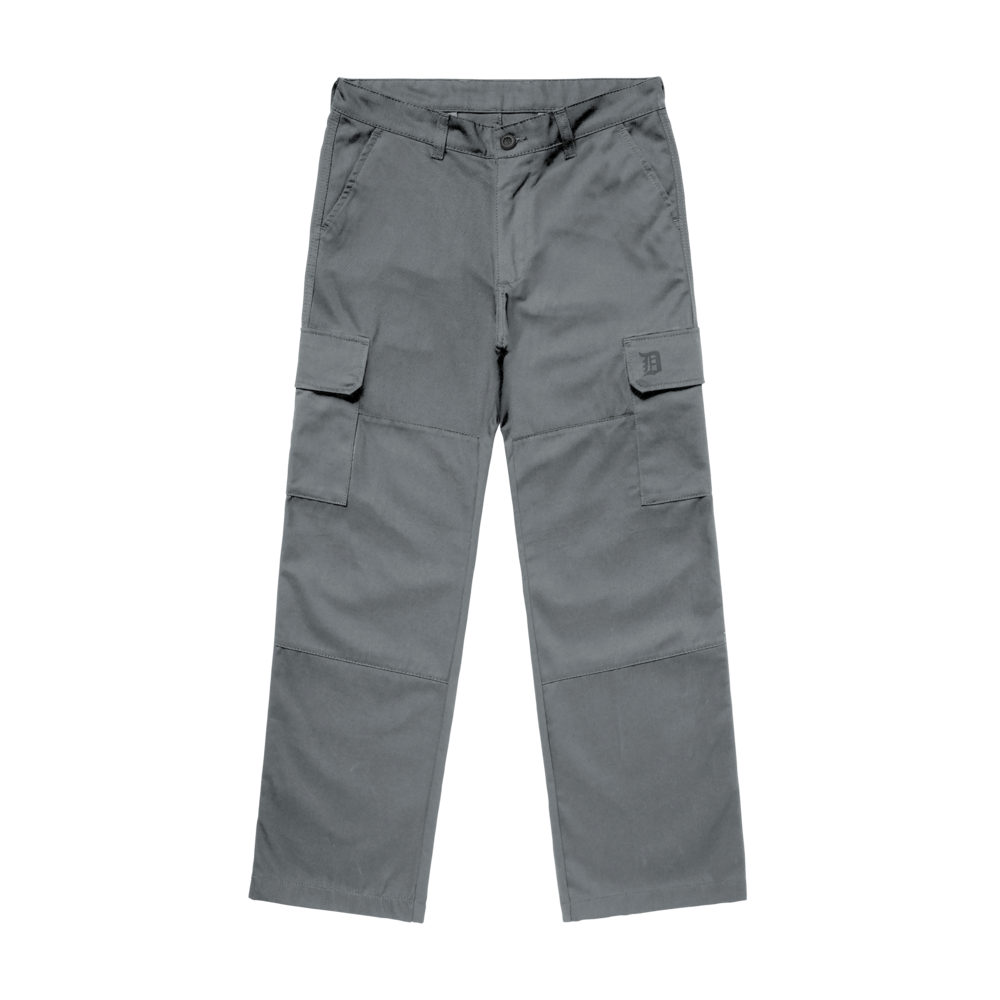 CARGO PANTS FRONT GREY SIGNATURE D ON POCKETS
