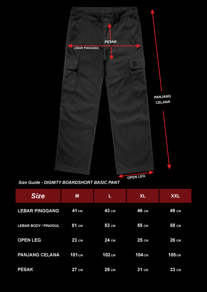 size guide CARGO PANTS (1)